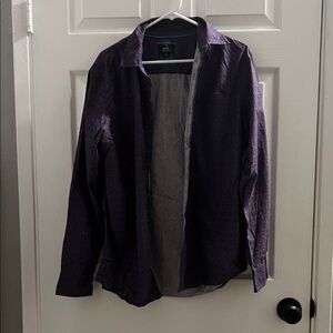 Men's Casual Purple Button Down Shirt